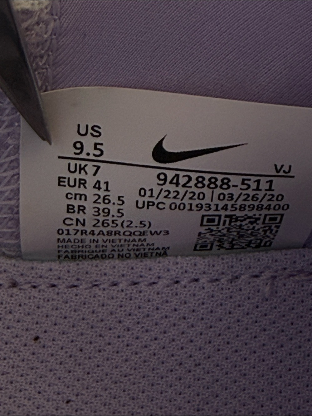 Nike Free TR 8 Training Shoes Lavender Purple Mesh Women US 9.5 EU 41 - Picture 5 of 14